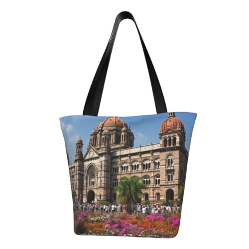 The Mumbai Filmcity Touren Bedruckte Bequeme Schultertasche Sommer Handtasche Reise Strand Arbeit Alltag Vielseitig Tragen von CADREWY