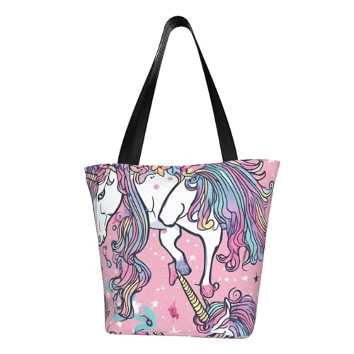 Unicorn design01 Bedruckte bequeme Schultertasche Sommerhandtasche Reise Strand Arbeit Alltag vielseitig tragbar von CADREWY