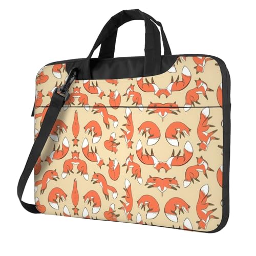 Viele Füchse Druck Schützende Laptoptasche Vielseitige Taschen Computertasche Weich Damen Herren Einzigartig von CADREWY