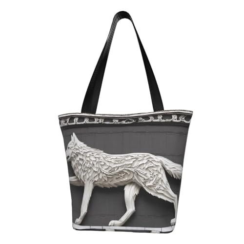 wolf motive building03 Druck bequeme Umhängetasche Sommer Handtasche Reise Strand Arbeit Alltag vielseitig tragen von CADREWY