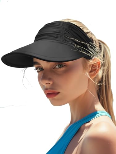 CADTARBAB Sonnenhut Damen UV-Schutz Satin Visor Cap für Sommer Sonnenschutz Sport Strand Hut Sommerkappe für Strand Golf von CADTARBAB