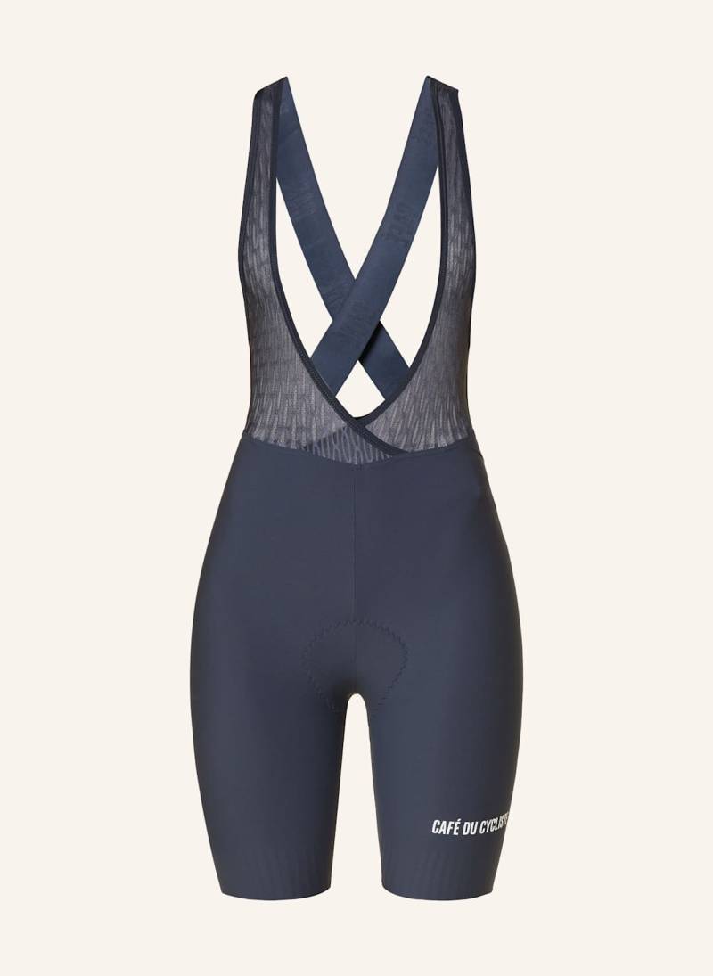 Café Du Cycliste Radhose Graziella Mit Trägern Und Gepolstertem Einsatz blau von CAFÉ DU CYCLISTE