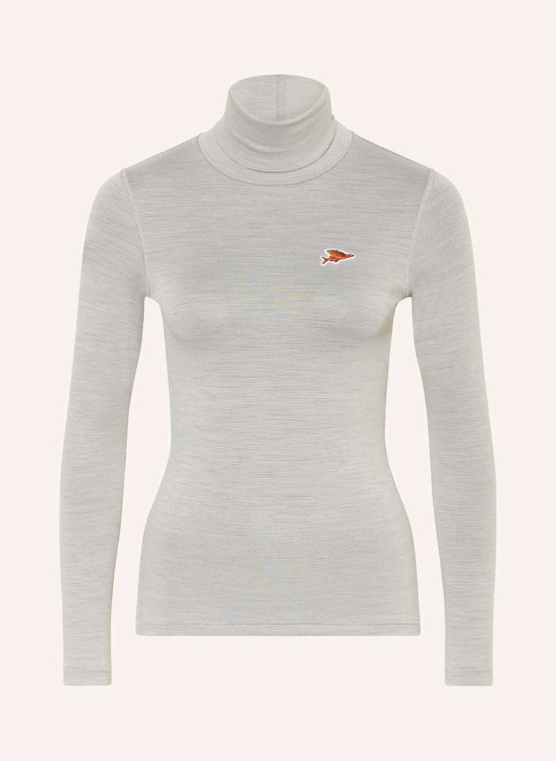 Café Du Cycliste Radshirt Carmen Mit Merinowolle grau von CAFÉ DU CYCLISTE