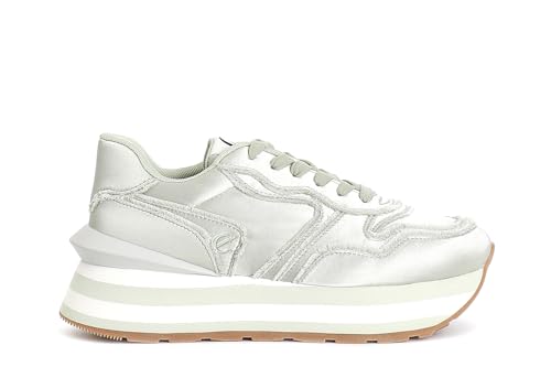 CAFèNOIR - Damen-Sneakers aus Fransenstoff, Salbeigrün, 37 EU von CAFèNOIR