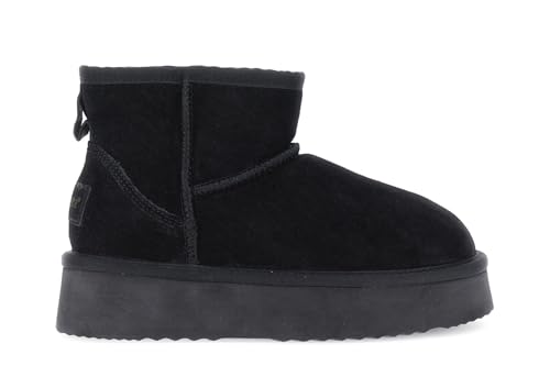 CAFèNOIR - Damen Stiefeletten aus Wildleder mit hoher Sohle, Schwarz , 35.5 EU CAFèNOIR - Damen Stiefeletten aus Wildleder mit hoher Sohle, Schwarz , 35.5 EU von CAFèNOIR