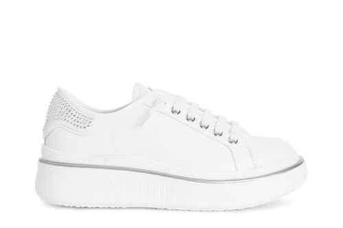 Cafè Noir C1DS1001W001380 Ledersneaker MIT MIKRO-Strass Bianco 38 von CAFèNOIR