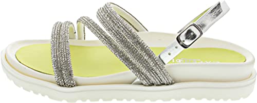 CafeNOIR Damen Sandale in Silber, Größe 37 von CAFèNOIR