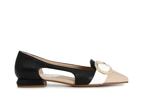 Scarpe donna CAFèNOIR ballerina con fibbia in pelle multi nero DS24CN02 C1ED4004 38 von CAFèNOIR