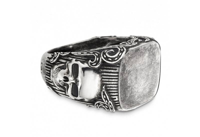 CAÏ Fingerring 925/- Sterling Silber matt-oxidiert Totenkopf von CAÏ