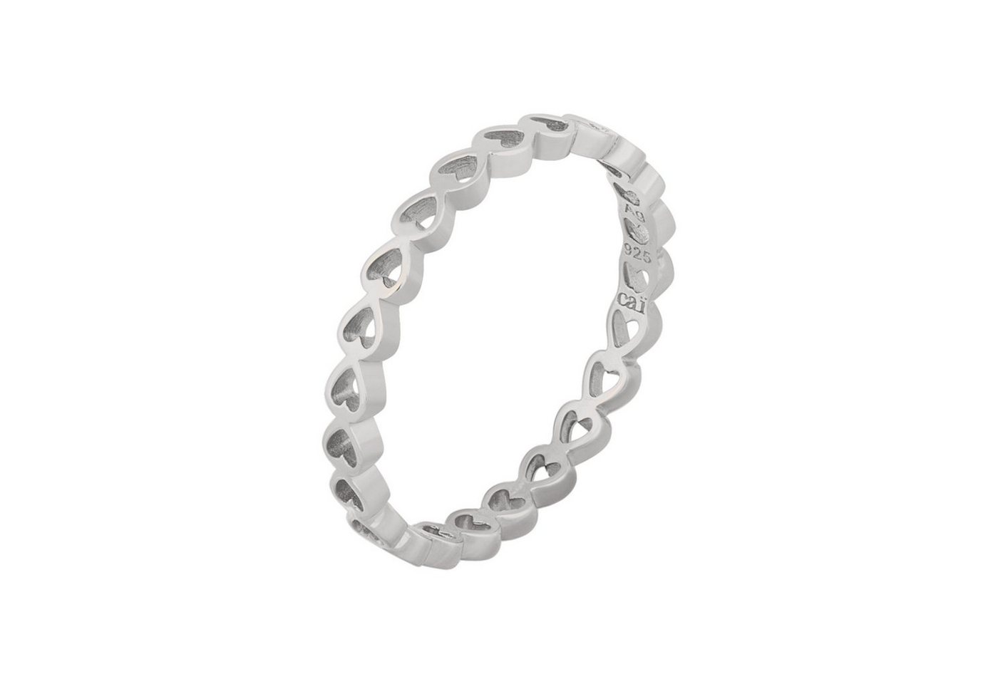 CAÏ Fingerring 925/- Sterling Silber rhodiniert Herz Stacking von CAÏ