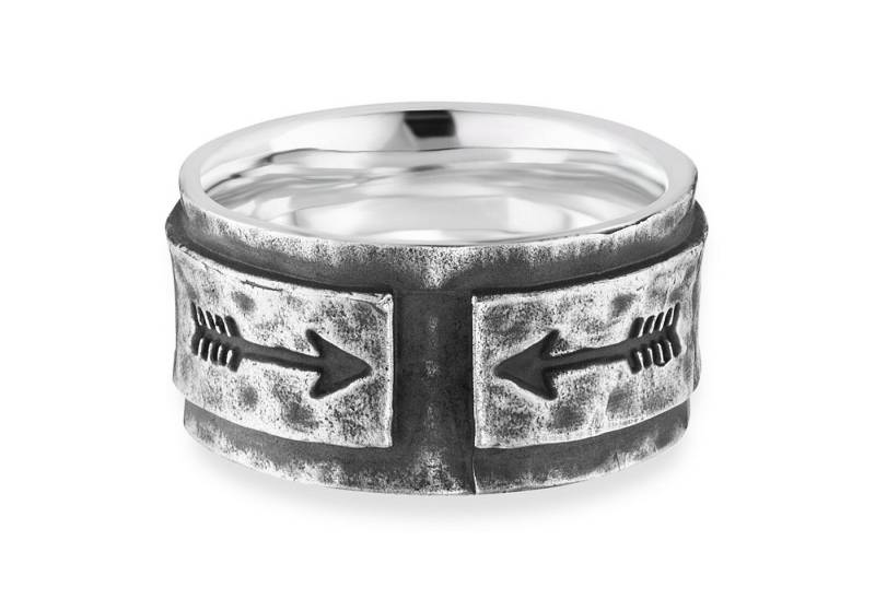 CAÏ Fingerring 925/- Sterling Silber rhodiniert matt Pfeile von CAÏ