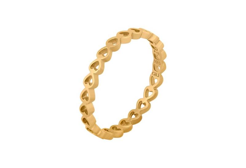 CAÏ Fingerring 925/- Sterling Silber vergoldet Herz Stacking von CAÏ