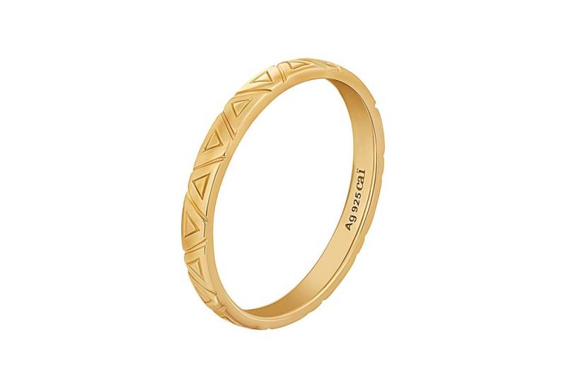 CAÏ Fingerring 925 Silber vergoldet Dreiecke Stacking von CAÏ