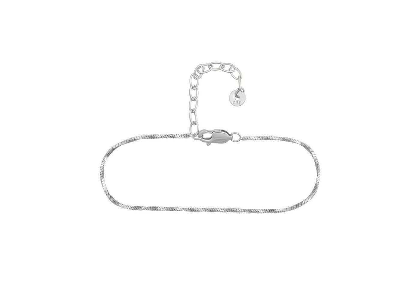 CAÏ Fußkette 925/- Sterling Silber rhodiniert Schlangenkette vi, Fußkette von CAÏ