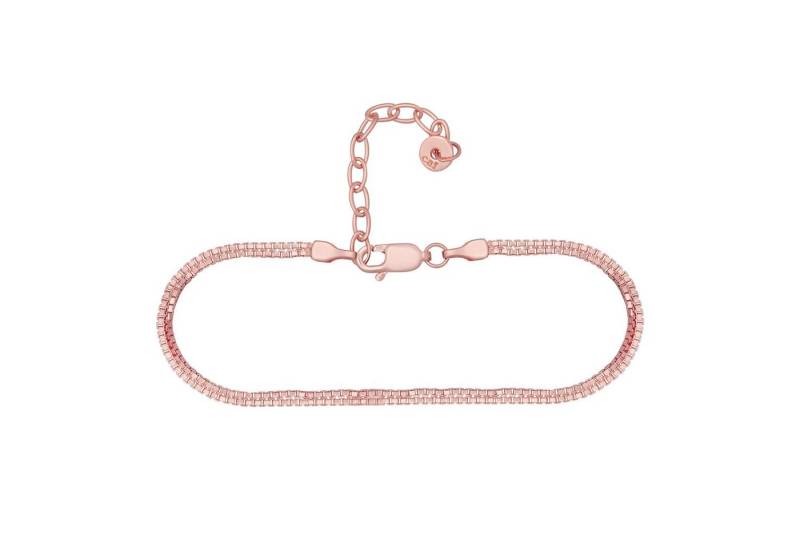 CAÏ Fußkette 925/- Sterling Silber rosé vergoldet Venezianer Kette zweireihig von CAÏ