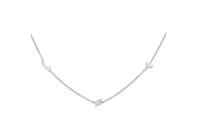 CAÏ Kette mit Anhänger 925 Sterling Silber rhodiniert Sternschnuppe - Saturn - Mond von CAÏ