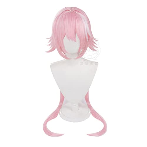 Cosplay Perücken lang rosa hitzebeständige synthetische Haare Halloween Party Cosplay -Perücke-Astolfo,One Size von CAIAO