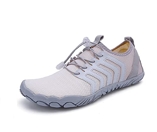 CAIJ Athletic Aqua Sportschuhe für Herren Damen Schnell trocknend Outdoor Wasserwanderschuhe Strand Schwimmschuhe Grau von CAIJ