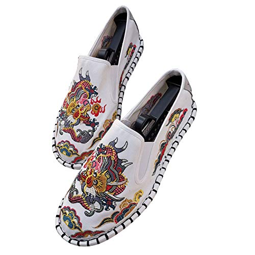 Chinesische Kausale Stoffschuhe Kampfkunst bestickte Segeltuchschuhe weiße Tai Chi Kung Fu Schuhe für Männer und Frauen von CAIJ