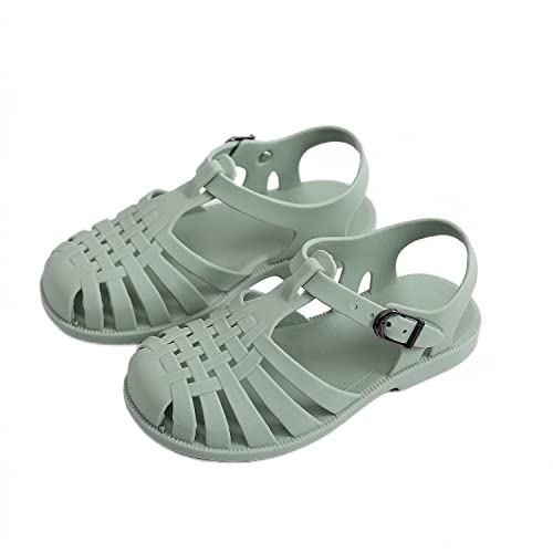 CAIJ Kleinkind Kinder Jelly Schuhe Kinder Flache Gladiator Jelly Sandalen Jungen Mädchen Unisex Wassersandalen Grün von CAIJ