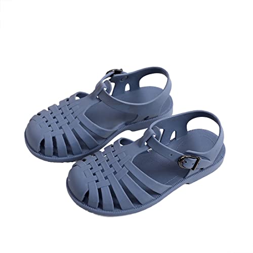 CAIJ Kleinkind Kinder Jelly Schuhe Kinder flache Gladiator Jelly Sandalen Jungen Mädchen Unisex Wasser Sandalen Navy von CAIJ