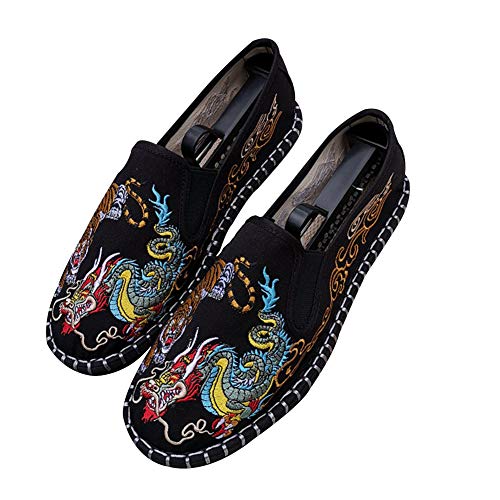 Kung Fu Tai Chi Schuhe für Männer Frauen Unisex Applikation Chinesische Stoffschuhe Slip On Martial Arts Schuhe Schwarz von CAIJ