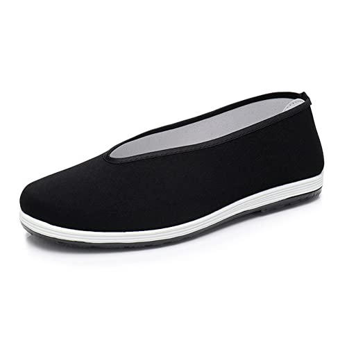 Kung Fu Tai Chi Schuhe für Männer Frauen Unisex Chinesische Stoffschuhe Slip On Martial Arts Schuhe Schwarz von CAIJ