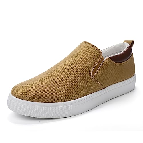 Low-Top Slip Fashion Sneakers Casual Canvas Sneakers Comfortable Flats Breathable Slip On Sneakers Low Slip On Loafers Boat Shoes Walking Driving Tennis Outdoor Men's Sneakers von CAIJ