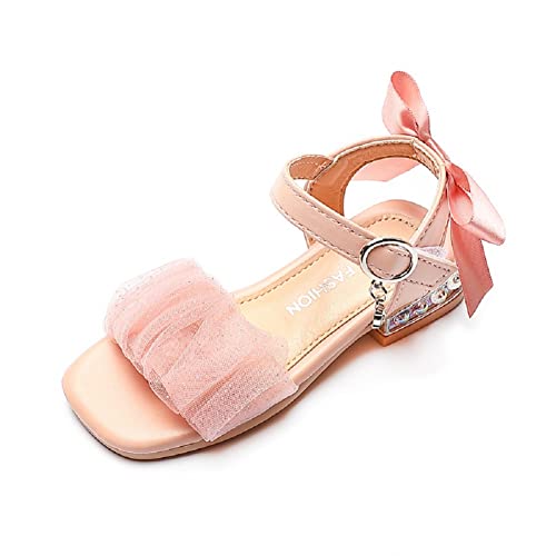 Mädchen Open Toe Prinzessin Sandalen Band Fliege Blumenmädchen Schuhe süße Sandalen für Kleinkinder kleine Kinder Rosa von CAIJ