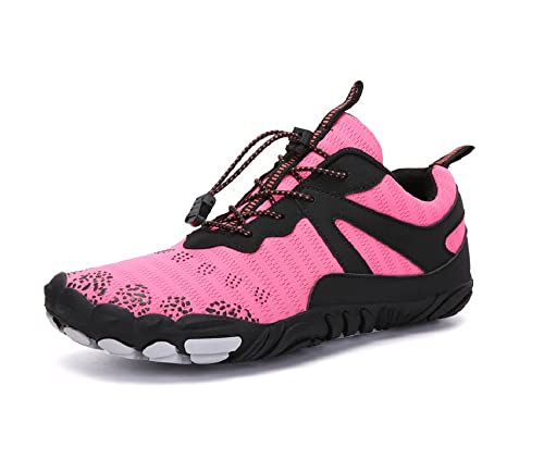 Schnell trocknende Aqua Sport Sneakers zum Hineinschlüpfen, sportliche Wasserschuhe, Barfuß, Strand, Schwimmschuhe für Männer und Frauen, Rose von CAIJ