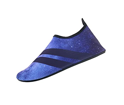 Wasserschuhe zum Hineinschlüpfen für Männer und Frauen, Barfuß-Strandschuhe, atmungsaktiv, schnell trocknend, Sport-Aqua-Schuhe, blau und schwarz von CAIJ