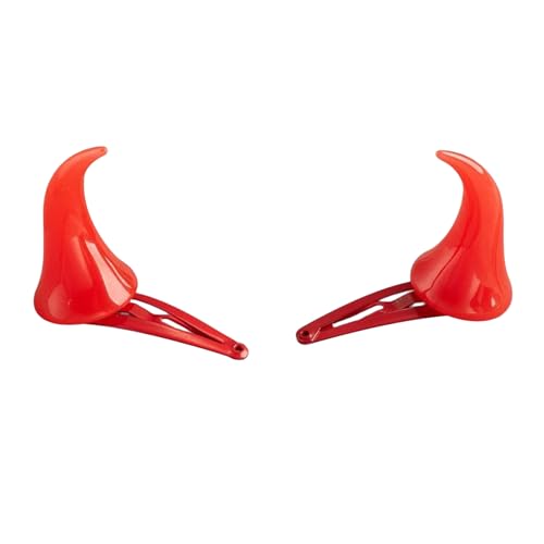 1 Paar Teufelshörner Rot,Hörner Halloween,Haarspange Halloween,Teufel Hörner Damen Hair Clip Rot,Demon Clips,Teufelshorn Kralle Accessoire,Devil Horns Haarspangen,für halloween,Christmas,Cosplay,Party von CAIKAILIOR