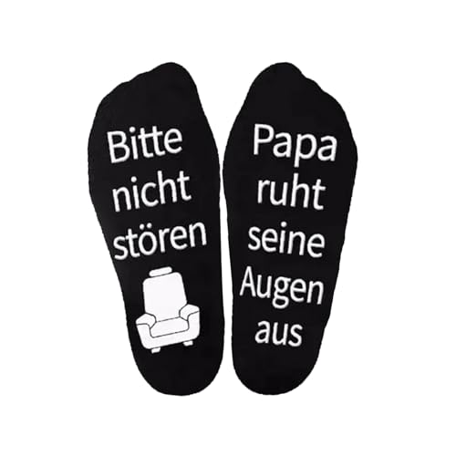 Geschenke für Männer Geburtstag,Geschenk Rentner Mann Socken mit Spruch”Bitte Nicht Stören Papa/Opa Ruht Seine Augen aus“Herren Ideen Lustige geburtstag Geschenksocken Weihnachtsgeschenke für Väter von CAIKAILIOR
