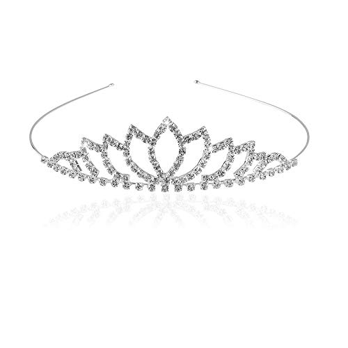 Frauen Mädchen Strass Kopf Schmuck Kronprinzessin Stirnband,Krone Stilvolle Strass Prinzessin Stirnband Haarspange Diadem Hochzeit Braut Stirnband Tiara. von cailiya