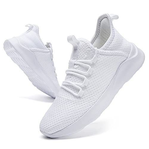 CAIQDM Damen Turnschuhe Sneaker Schuhe Damen Sportschuhe Laufschuhe Tennisschuhe Outdoor Running Damen Walkingschuhe Straßenlaufschuhe Atmungsaktiv rutschfest Leichtgewichts Weiß 42 von CAIQDM