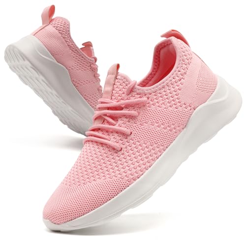 CAIQDM Damen Turnschuhe Sneaker Schuhe Damen Sportschuhe Laufschuhe Tennisschuhe Outdoor Running Damen Walkingschuhe Straßenlaufschuhe rutschfest Atmungsaktiv Leichtgewichts Rosa 36 von CAIQDM
