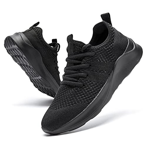 CAIQDM Damen Turnschuhe Sneaker Schuhe Damen Sportschuhe Laufschuhe Tennisschuhe Outdoor Running Damen Walkingschuhe Straßenlaufschuhe rutschfest Atmungsaktiv Leichtgewichts Schwarz 39 von CAIQDM