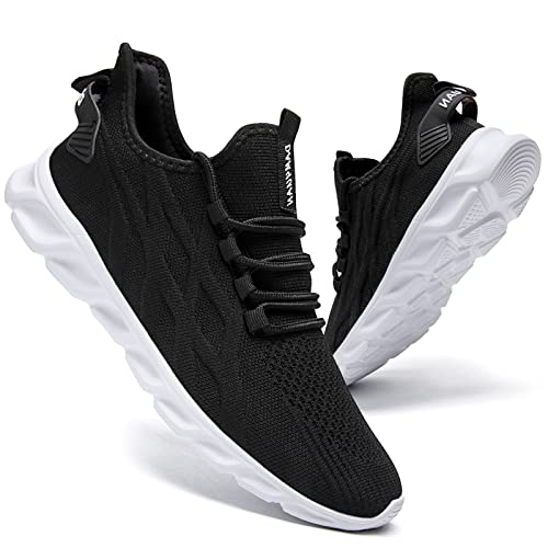 CAIQDM Herren Laufschuhe Laufschuhe Fitness Sport Freizeitschuhe Bequemes Leichtgewicht Atmungsaktiv Schwarz Weiß 40 EU von CAIQDM