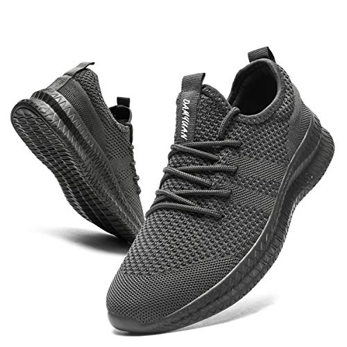 CAIQDM Schuhe Herren Laufschuhe Sneaker Outdoor Sportschuhe Turnschuhe Männer Joggingschuhe Atmungsaktiv Running Shoes Men Walking Schuhe Freizeitschuhe Fitness Schuhe Dunkelgrau 47 EU von CAIQDM