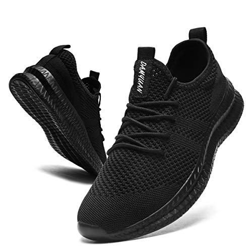 CAIQDM Schuhe Herren Laufschuhe Sneaker Outdoor Sportschuhe Turnschuhe Männer Joggingschuhe Atmungsaktiv Running Shoes Men Walking Schuhe Freizeitschuhe Fitness Schuhe Schwarz 48 EU von CAIQDM