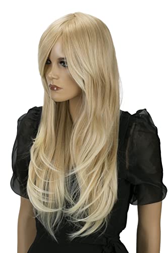 CAISHA 70cm Perücke Kiara Fasching Karneval Cosplay Party Perücke Kiara Langhaar Blond Mix PHK11 von CAISHA