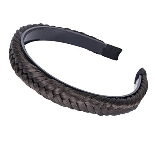 CAISHA Haarreifen Zopf Geflochten Haarteil Haarband Kopfschmuck Haarschmuck Braun HHR2 von CAISHA