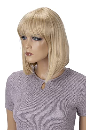 CAISHA Perücke Bob Kurzhaar Cosplay Theater Show Hitzebeständig Synthetik Glatt Blond Mix WB7 von CAISHA