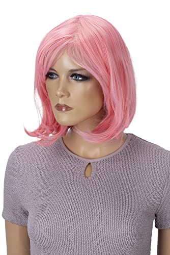 CAISHA Perücke Bob Kurzhaar Cosplay Theater Show Hitzebeständig Synthetik Glatt Rosa SH032l von CAISHA