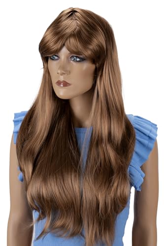 CAISHA 70cm Perücke Kiara Fasching Karneval Cosplay Party Perücke Kiara Langhaar Rotblond PHK8 von CAISHA