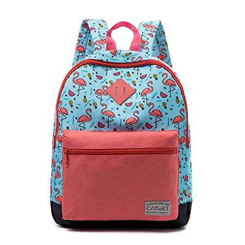 CAIWEI Vorschule Schultaschen， Dinosaurier-Flamingo-Muster Kinder Kinder Rucksäcke Leichte Schulter Rucksack Daypack für Jungen und Mädchen (pink) von CAIWEI