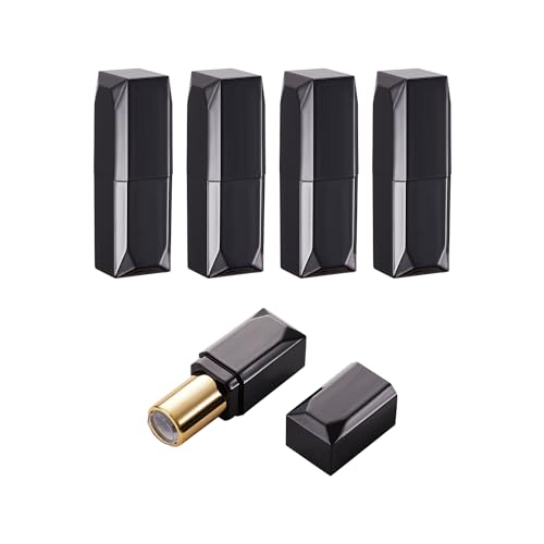 CAIYA 5 Stück Leere Lippenstifthülsen, 1.5g Lippenstift Tube Leere DIY Kosmetische Lippenbalsam Behälter, Nachfüllbar Selbstgemachte Lippenstiftbehälter Tuben für Frauen Mädchen Make-up von CAIYA