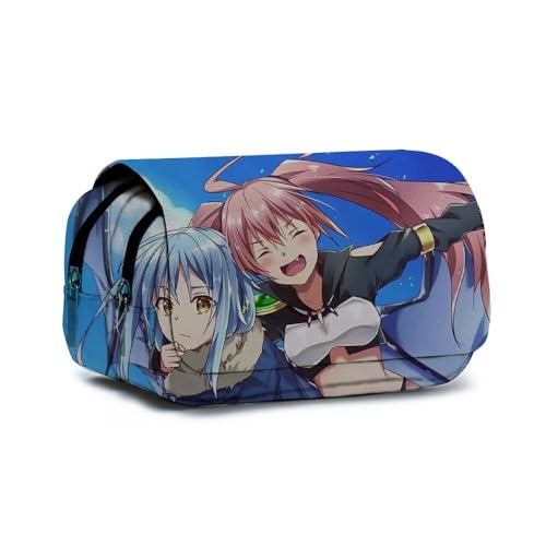 CAIYLAI That Time I Got Reincarnated as a Slime Federmäppchen Anime Federmäppchen Große Kapazität Doppellagige Reißverschluss Bleistift Box Student Schreibwaren Box Geschenke, Typ 10, 21x10x7.5cm, von CAIYLAI
