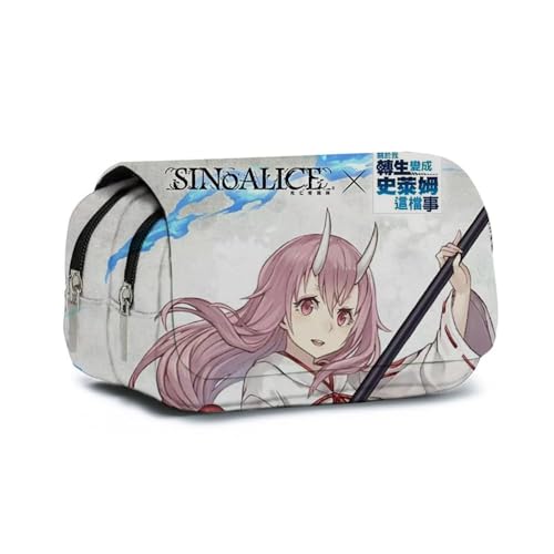 CAIYLAI That Time I Got Reincarnated as a Slime Federmäppchen Anime Federmäppchen Große Kapazität Doppellagige Reißverschluss Bleistift Box Student Schreibwaren Box Geschenke, Typ 2, 21x10x7.5cm, von CAIYLAI
