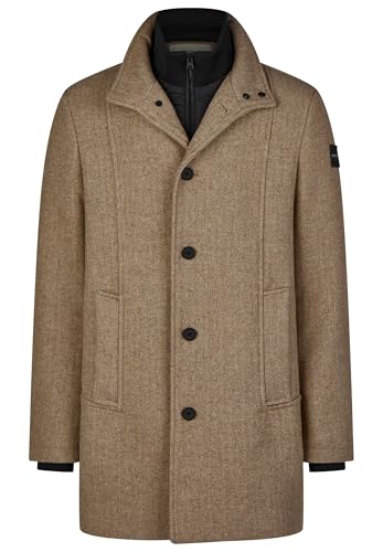 Calamar Wollmantel Herringbone Brown, 52 von CALAMAR MENSWEAR